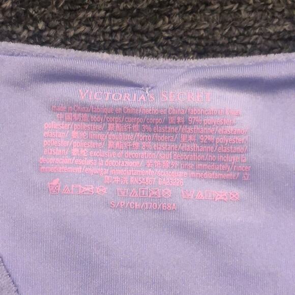 Victoria's Secret Terry Cloth Lavender Purple Underwire Bikini Size 32C & Small - Picture 6 of 7